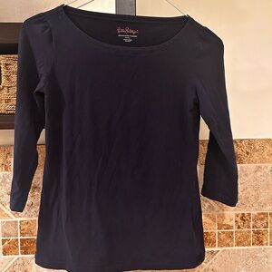 Lily Pulitzer long sleeve navy top.